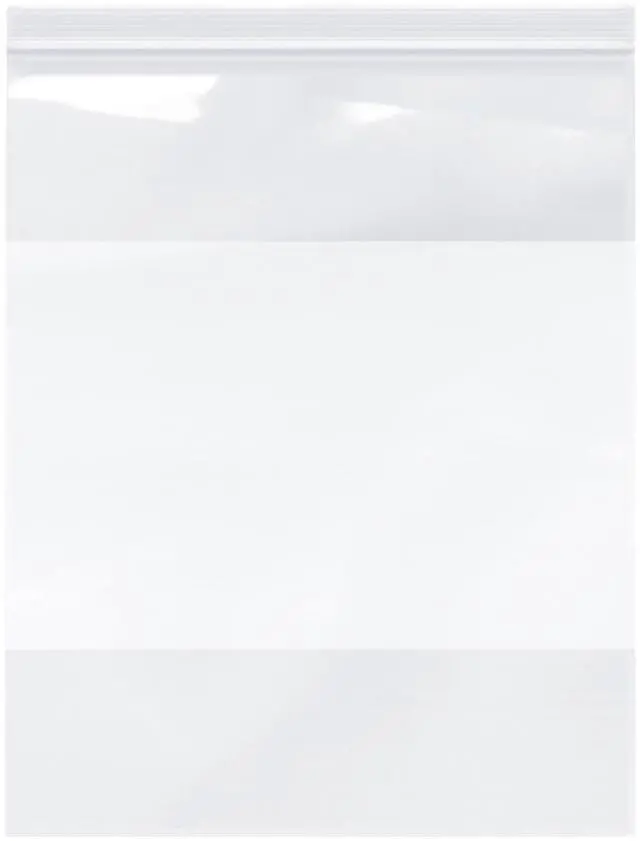 Main image of 12" x 15" (Pack of 500), 2 Mil with White-Block Zipper Reclosable Plastic Bags