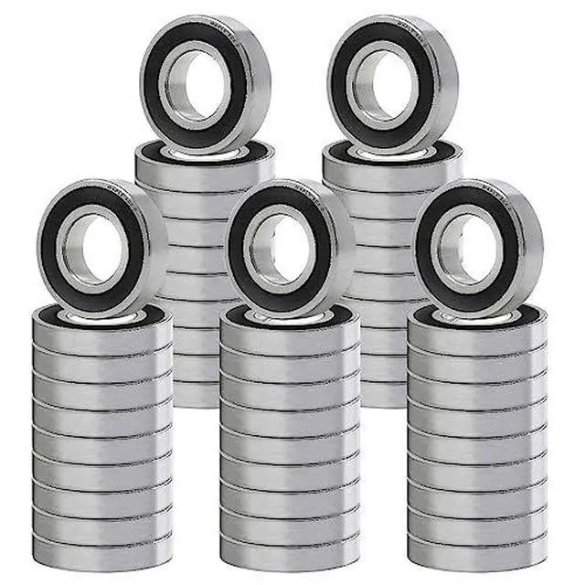 Alt view image 6 of 6 - 6206-2RS Ball Bearing 30x62x16mm 6206 2RS Rubber Sealed (Qty 50)