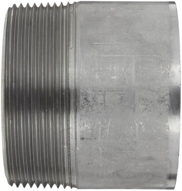 Alt view image 2 of 2 - PNS3000 Stainless Steel 304 Pipe and Welding Fitting, Nipple, 3" NPT Male, 3" Length