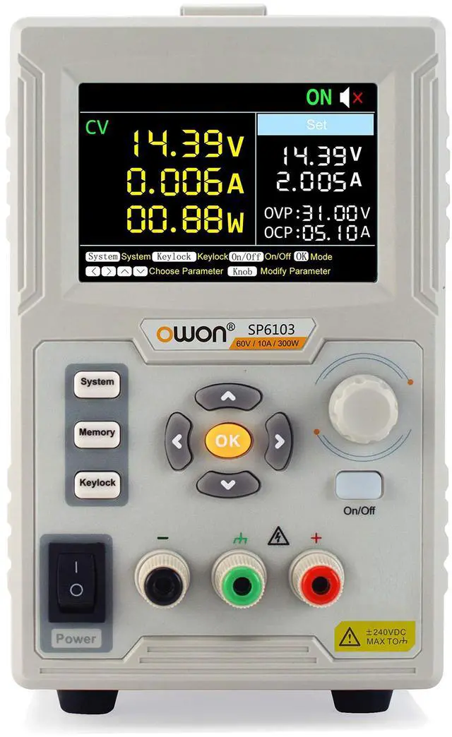Main image of DC Power Supply OWON SP6103 1 Channel MAX 300W Output Power Supply 60V 10A