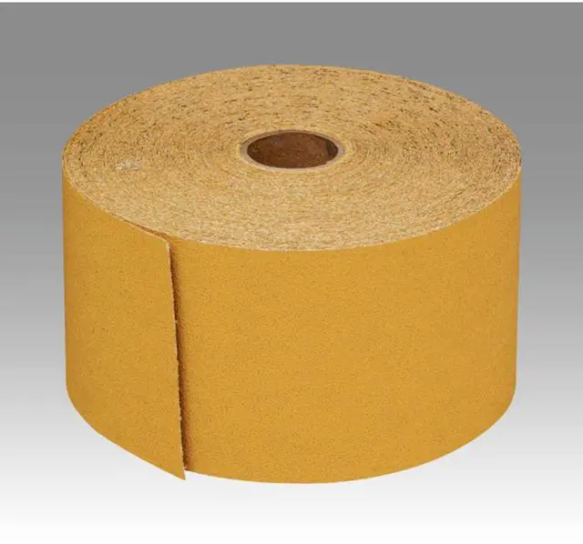 Main image of Stikit Gold Paper Sheet Roll 216U - Adhesive Backed Sanding Discs - P120 Grit Aluminum Oxide - for Hand Sanding Pads - 2.75" x 30 Yards