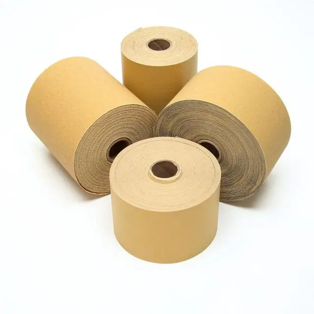 Alt view image 2 of 2 - Stikit Gold Paper Sheet Roll 216U - Adhesive Backed Sanding Discs - P120 Grit Aluminum Oxide - for Hand Sanding Pads - 2.75" x 30 Yards