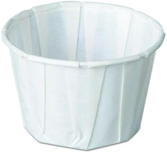 Main image of F200 2-Ounce Capacity 1-3/8-Inch Height White Color Pleated Paper Portion Cup 250-Pack (Case of 20)