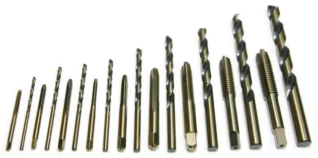 Alt view image 5 of 6 - Super Premium Drill and Tap Set - 18 Piece Set - 57580 - Black and Gold Oxide