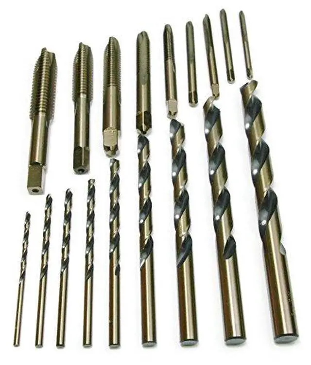 Alt view image 6 of 6 - Super Premium Drill and Tap Set - 18 Piece Set - 57580 - Black and Gold Oxide