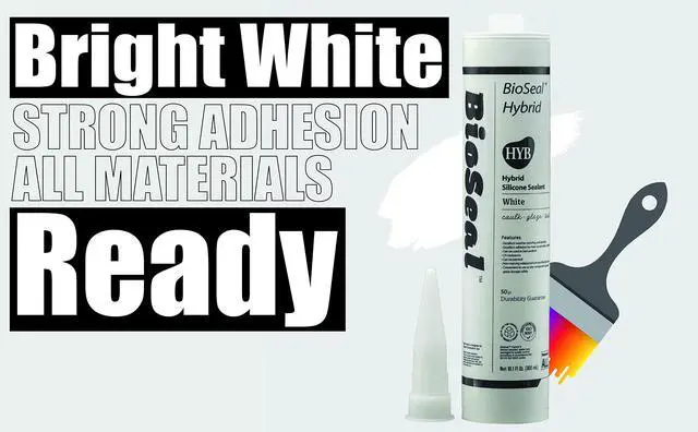 Alt view image 5 of 5 - Paintable White BioSeal Silicone Sealant Caulk Waterproof 10.1 oz White Caulking Silicone Adhesive Sealant Cartridge for RV, General Use, Window, Door, Glass for PAINTABLE Silicone Caulk 25 Tubes