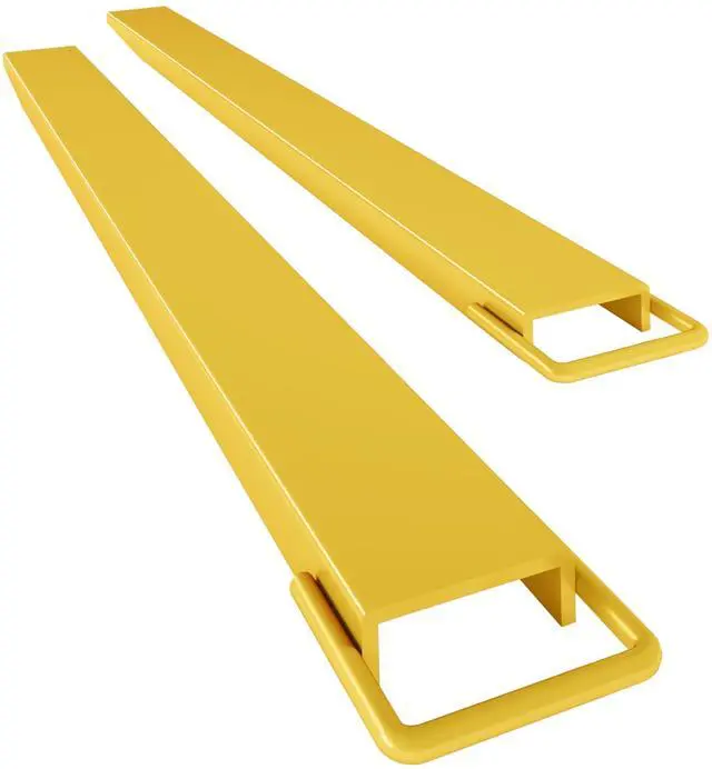 Main image of Pallet Forklift Extensions 72 in Length 4.5 in Width, Heavy Duty Steel Pallet Fork Extension, 1 Pair Fork Extensions for Forklifts, Yellow