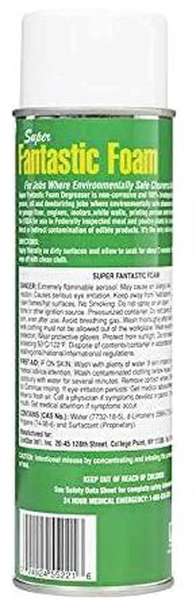 Alt view image 2 of 4 - Super Fantastic Foam, 20 Ounce Aerosol, Heavy Foaming Water Rinse Degreaser, Safe Non-Corrosive Formula, Low VOC, Non-Chlorinated, CFC Free, Great for Engines, Garage Floors (Pack of 12)