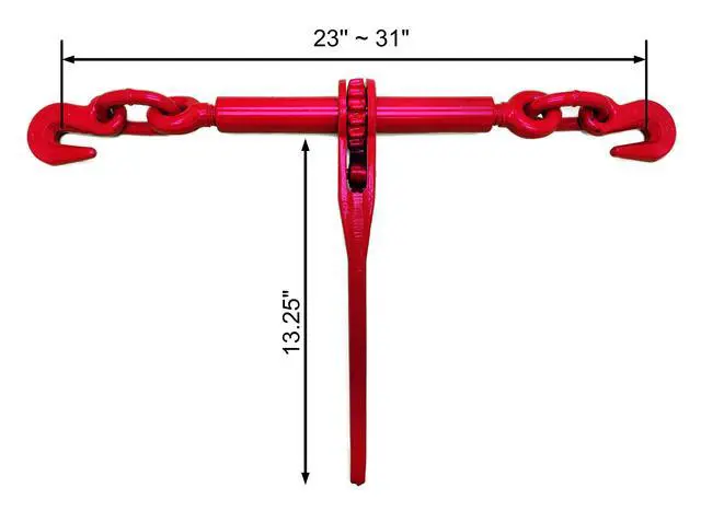 Alt view image 2 of 3 - Chain and Binder kit, 4,700lbs Safe Working Load, 5/16"X20' G70 Chain and Ratchet Load Binders. Trailer Accessories. (1)