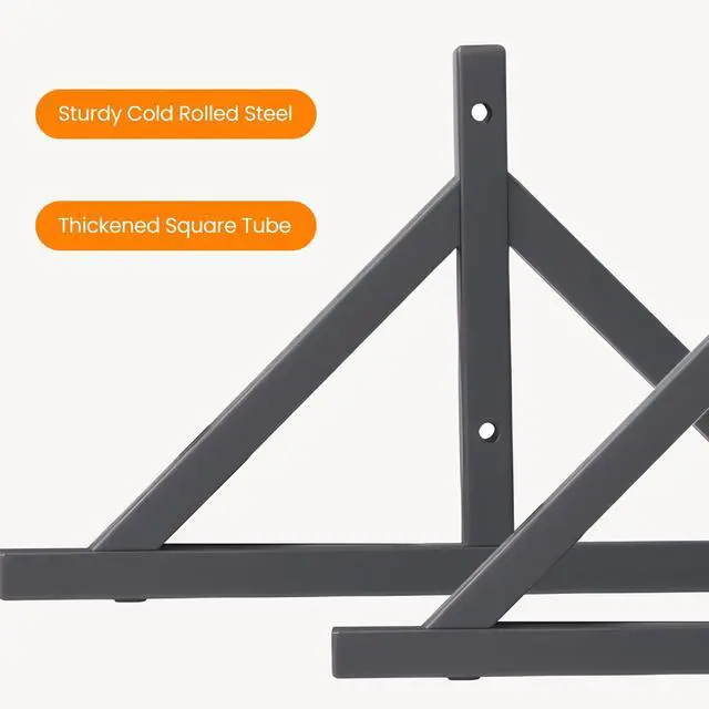 Alt view image 5 of 6 - 2-Pack Grid Wall Panel Display Rack, Triangular Stable Base Floor-Standing Grid Wall Panel Display Rack, for Arts and Crafts Display, Retail Display with Extra Clips and Hooks