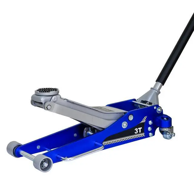 Alt view image 2 of 6 - 6600lbs/3Ton Aluminum Steel Floor Jack Dual Piston Hydraulic Car Jack | Fast lift dual piston pump, lifting range 4.3"-20", heavy duty racing trolley car jack for MVP, SUVs & Trucks