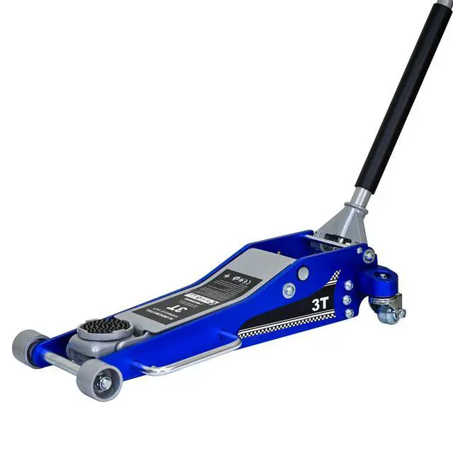 Alt view image 4 of 6 - 6600lbs/3Ton Aluminum Steel Floor Jack Dual Piston Hydraulic Car Jack | Fast lift dual piston pump, lifting range 4.3"-20", heavy duty racing trolley car jack for MVP, SUVs & Trucks