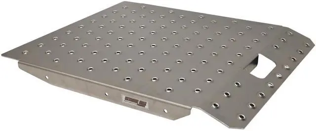 Main image of 5001.6761 Aluminum Shed Trailer Garage Ramp for Lawn Mowers, Garden Tractors, Motorcycles, ATVs & UTVs - 29" x 24" with Tough Grip Surface, 750 lbs. Capacity
