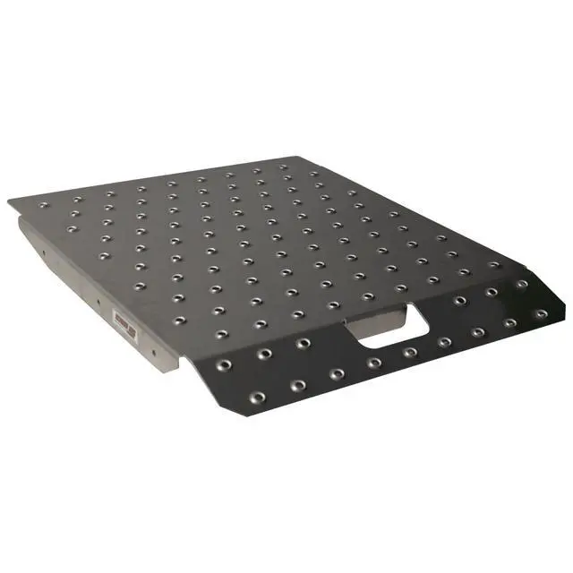 Alt view image 2 of 6 - 5001.6761 Aluminum Shed Trailer Garage Ramp for Lawn Mowers, Garden Tractors, Motorcycles, ATVs & UTVs - 29" x 24" with Tough Grip Surface, 750 lbs. Capacity