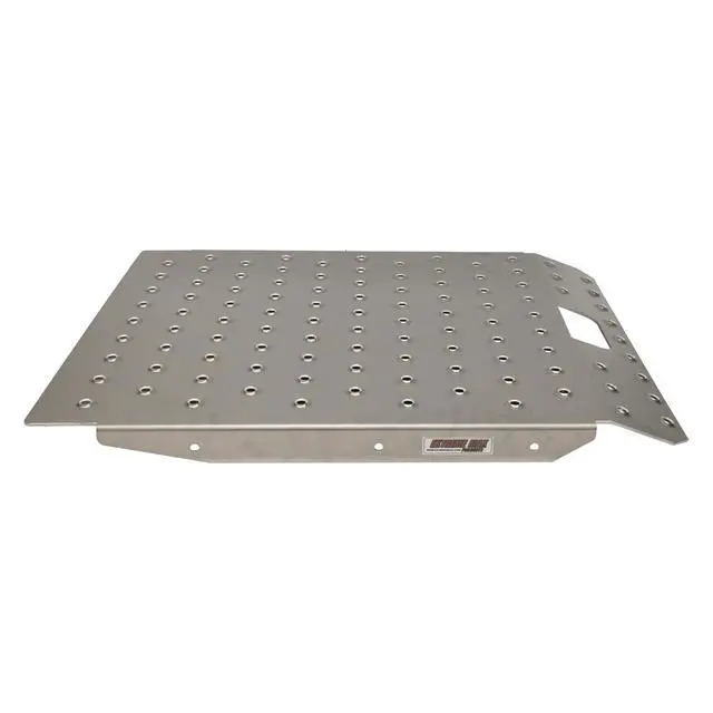 Alt view image 4 of 6 - 5001.6764 Aluminum Shed Trailer Garage Ramp for Lawn Mowers, Garden Tractors, Motorcycles, ATVs & UTVs - 29" x 24" with Tough Grip Surface, 1500 lbs. Capacity, Set of 2