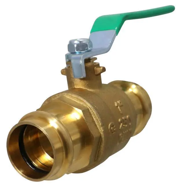 Alt view image 2 of 6 - 10 Pc 1 Inch x 1 Inch Press Ball Valve, 202-2-1=10XX