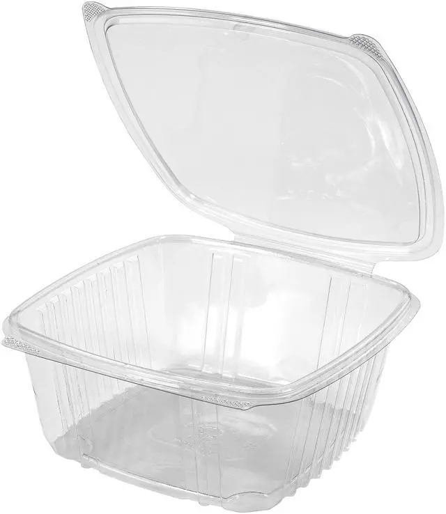 Main image of AD64 | 64oz Clear PET Hinged Deli Container | Made in the USA