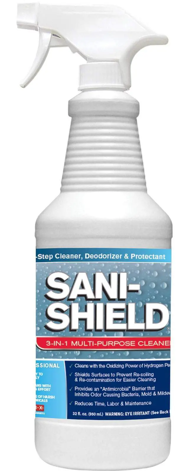 Alt view image 2 of 4 - Sani-Shield Surface Care- Cleans & Protects with Hydrogen Peroxide- 12 Pack- 32 oz by