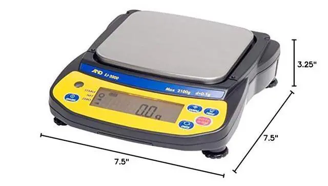 Alt view image 2 of 2 - A&D EJ-2000 Precision Lab Balance 2100gx0.1g,pan Size 5"X5.5", Compact Portable Jewelry Scale,New