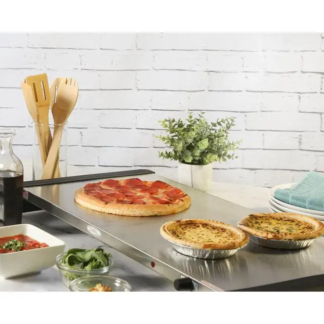 Alt view image 3 of 3 - NWT-28S Professional Extra-Large Stainless-Steel Warming Tray