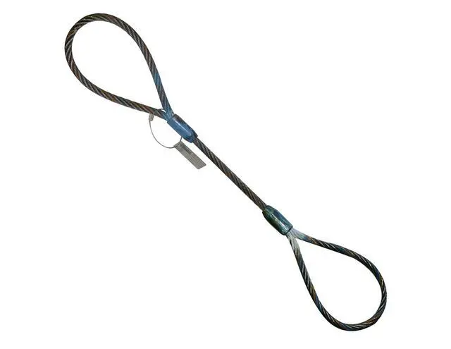 Alt view image 2 of 3 - Eye and Eye Wire Rope Choker Sling, 3/8" x 6' Rigging Lifting Industrial 2,800 lbs (4 Pack)