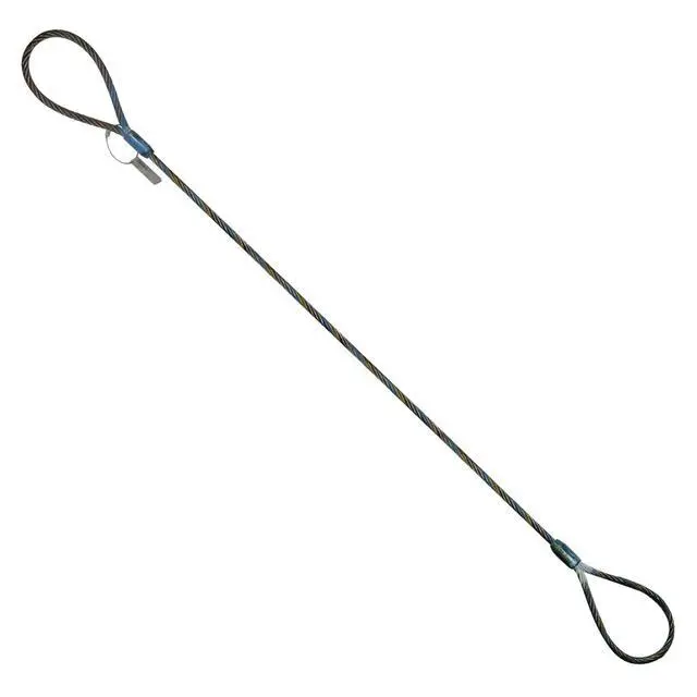 Alt view image 3 of 3 - Eye and Eye Wire Rope Choker Sling, 3/8" x 6' Rigging Lifting Industrial 2,800 lbs (4 Pack)