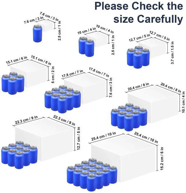 Alt view image 3 of 6 - 8 Pcs Buffet Risers and Stands, Food Risers for Display Party, White Acrylic Dessert Table Display Set with Hollow Bottom for Sweets(10" 9" 8" 7" 6" 5" 4" 3")