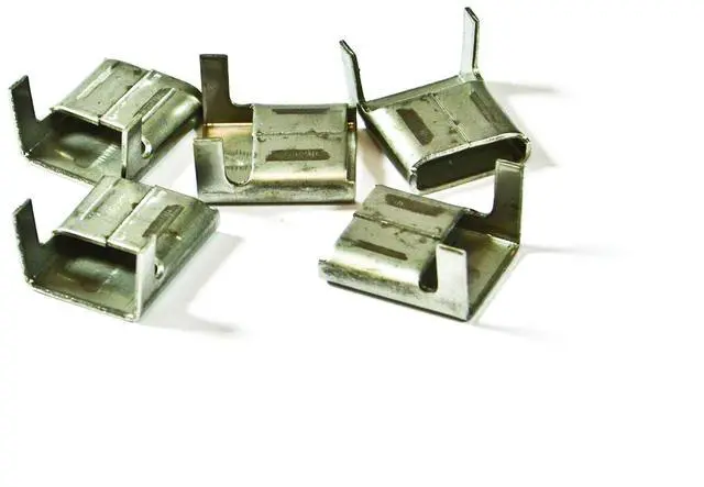 Main image of Banding Buckles, Wing Seal Clips, Aluminum, Clip Style - Made in USA