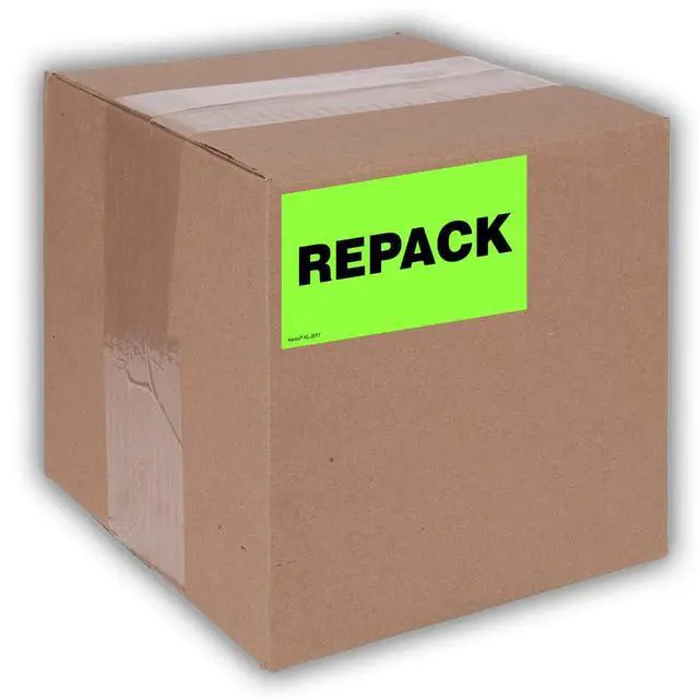 Alt view image 4 of 5 - 3" X 5" Repack Fluorescent Shipping Label Stickers for Shipping and Packing - 500 Adhesive Labels Per Roll (10 Pack)