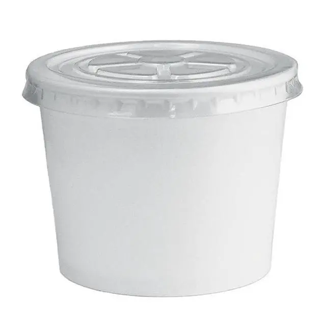 Alt view image 3 of 4 - 16 oz 1000 Pack Plastic Lids for Ice Cream Cups | Leak | Resistant Disposable Lids for Dessert Cups, Frozen Yogurt, Takeout & Food Containers