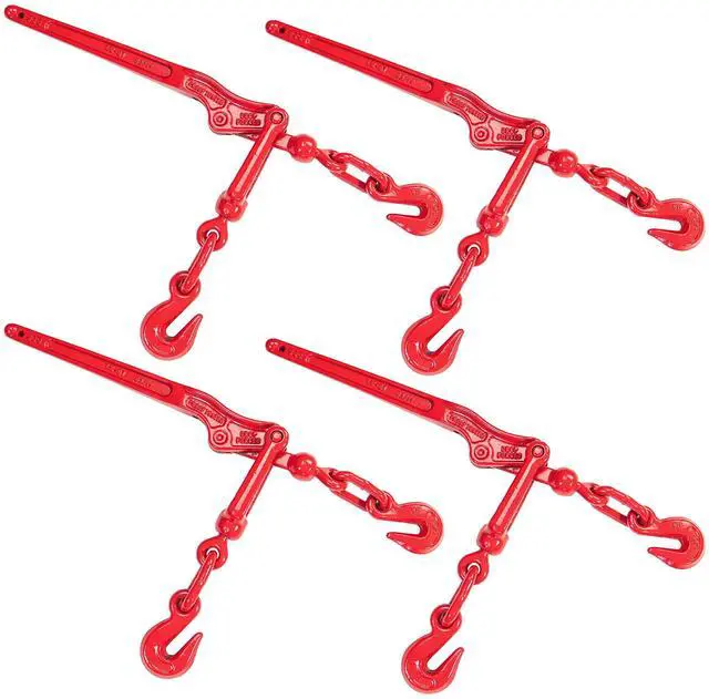 Main image of Lever Load Binder for 1/4" Grade 70 Chain (Working Load Limit: 2,600lb), 4-Pack