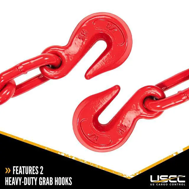 Alt view image 3 of 6 - Lever Load Binder for 1/4" Grade 70 Chain (Working Load Limit: 2,600lb), 4-Pack