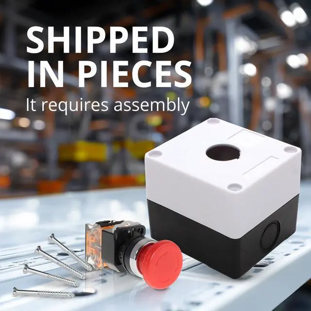Alt view image 6 of 6 - Push Button Switch Emergency Stop Button 10 Pack Stay-Put (Red Mushroom) - Includes Switch Box 22mm - RV Accessories Push Start 1NO/1NC ABS Material