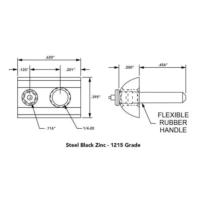 Alt view image 3 of 6 - 8020, 3376, 10 Series, 1/4-20 Steel Roll in T Nut with Flex Handle - T Slot T-Nut Accessories for T Slot Aluminum Extrusion - Hardware Nuts (100 Pack)