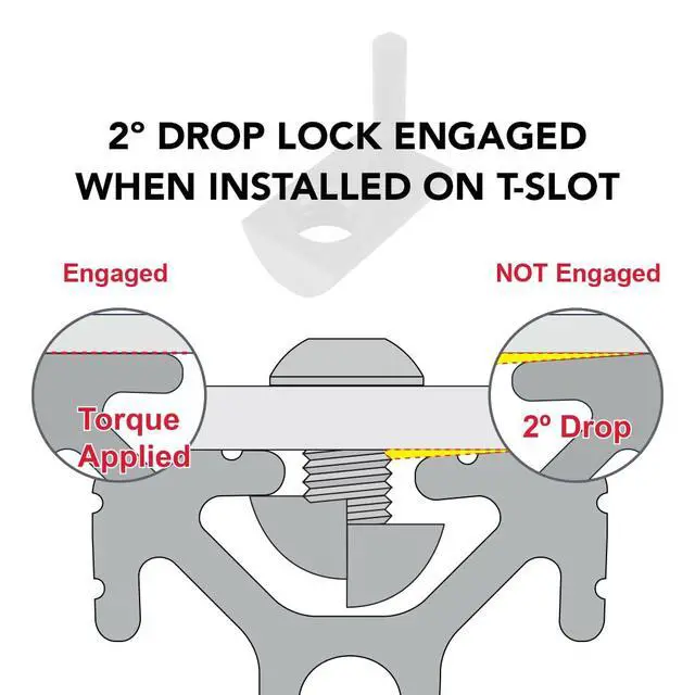 Alt view image 6 of 6 - 8020, 3376, 10 Series, 1/4-20 Steel Roll in T Nut with Flex Handle - T Slot T-Nut Accessories for T Slot Aluminum Extrusion - Hardware Nuts (100 Pack)