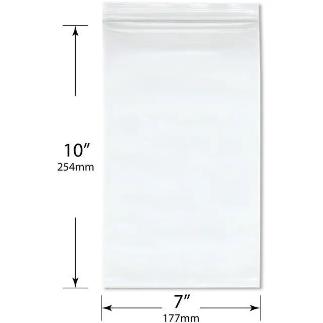 Alt view image 2 of 3 - 7" x 10" (Pack of 500), 6 Mil Industrial Duty Zipper Reclosable Plastic Bags