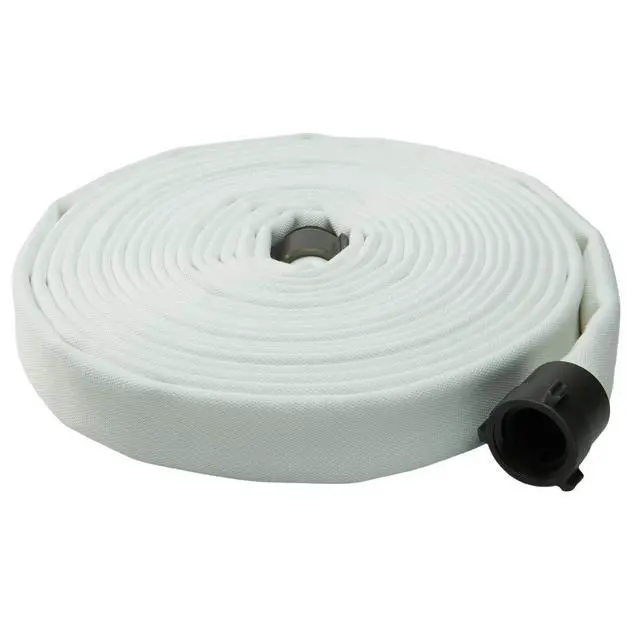 Alt view image 3 of 6 - Fire Hose - 1 1/2" x 50' Lay Flat Water Hose - White Industrial Hose - NPSH Couplings