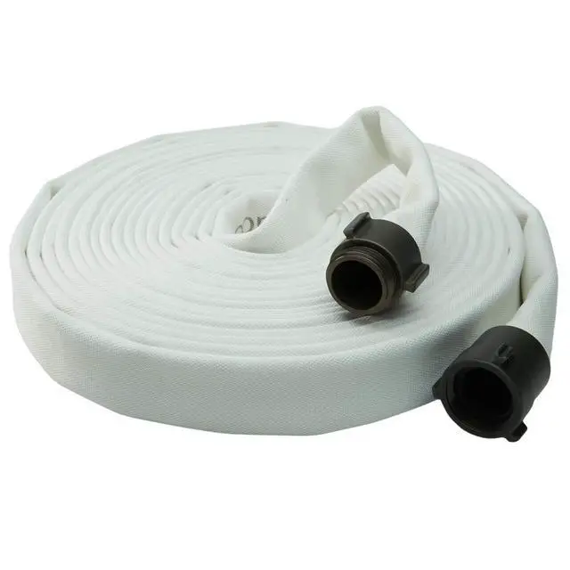 Alt view image 4 of 6 - Fire Hose - 1 1/2" x 50' Lay Flat Water Hose - White Industrial Hose - NPSH Couplings