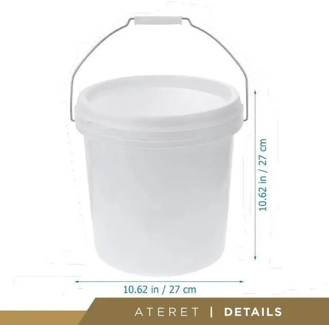 Alt view image 2 of 5 - 2 Gallon White Pail & Lid - All Purpose Pail with Lids - Food Grade - Made in USA - BPA Free Plastic (24 Pack)