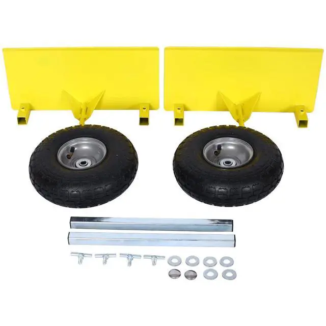 Alt view image 3 of 6 - Heavy Duty Panel Dolly, Adjustable Door Dollys with Wheel, 2 10" Pneumatic Wheels 600LBS Load Bearing for Drywall Sheet Heavy Appliance & Material Handling All Terrain Moving Cart Panel Dolly - Yellow