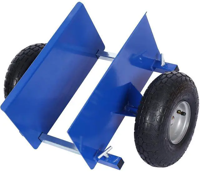 Main image of Heavy Duty Panel Dolly, Adjustable Door Dollys with Wheels, 2 10" Pneumatic Wheels 600LBS Load Bearing for Drywall Sheet Heavy Appliance & Material Handling All Terrain Moving Cart Panel Dolly - Blue