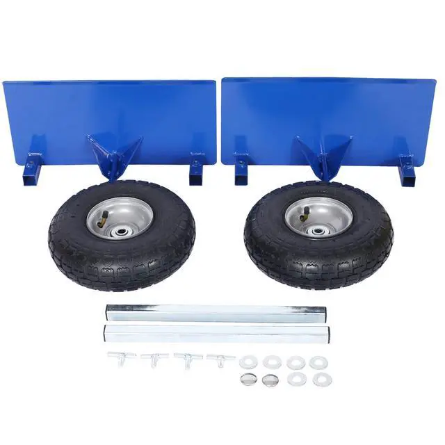 Alt view image 3 of 6 - Heavy Duty Panel Dolly, Adjustable Door Dollys with Wheels, 2 10" Pneumatic Wheels 600LBS Load Bearing for Drywall Sheet Heavy Appliance & Material Handling All Terrain Moving Cart Panel Dolly - Blue