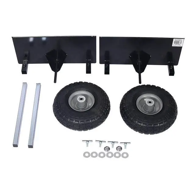 Alt view image 3 of 6 - Heavy Duty Panel Dolly, Adjustable Door Dollys with Wheels, 2 10" Pneumatic Wheels 600LBS Load Bearing for Drywall Sheet Heavy Appliance & Material Handling All Terrain Moving Cart Panel Dolly - Black