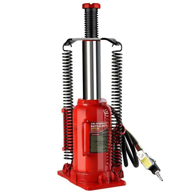 Alt view image 6 of 6 - 20 Ton Air Hydraulic Bottle Jack with Manual Hand Pump, Heavy Duty Auto Truck Travel Trailer Repair Lift for Pickup Truck, RV, Auto Repair, Industrial Engineering and Heavy Equipment (Red)