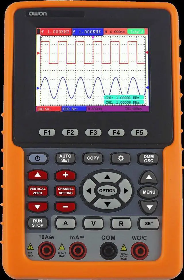 Main image of HDS1021M-N Series HDS Handheld Digital Storage Oscilloscope and Digital Multimeter, 20MHz, Single Channel, 500MS/s Sample Rate with Waveform Record & ReplayFFT Functions