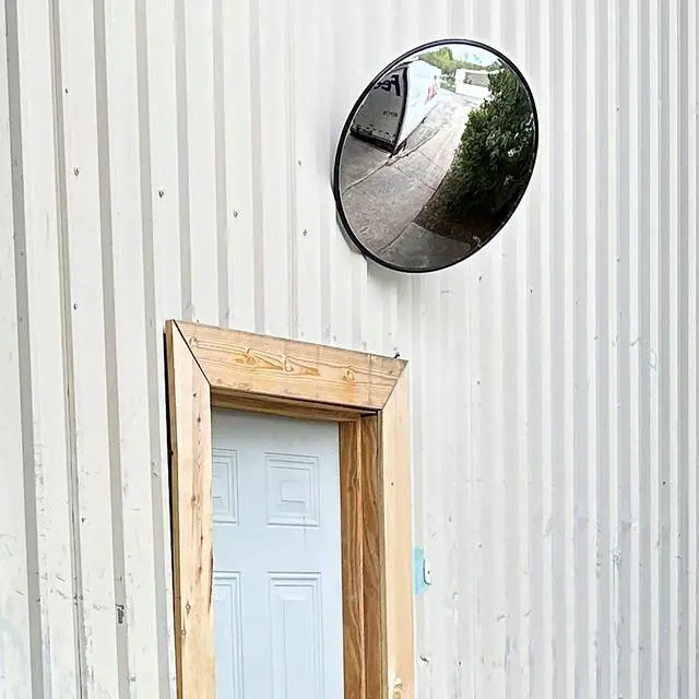 Alt view image 5 of 6 - Convex Safety Mirror - 32" Convex Mirror - Outdoor & Indoor Curved - Corner/Blind Spot - Security Driveway