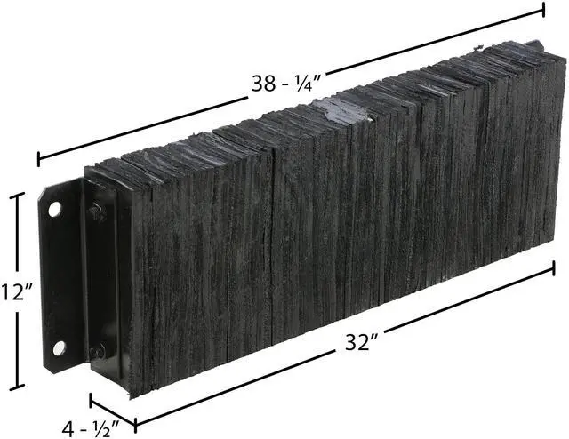 Alt view image 4 of 4 - 1236-4.5 Laminated Rubber Dock Bumper 12 In. x 36 In. 4-1/2 In. Black