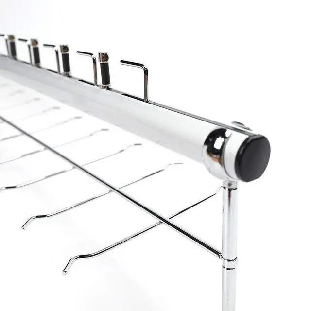 Alt view image 6 of 6 - 8 Pcs/Set Eyeglass Dispaly Rod Sunglasses Rack Organizer Aluminium Glasses Display Stand Holder with Lock for Optical Shop Glasses Mall (8Pcs 43.3 12 Frames with Lock)