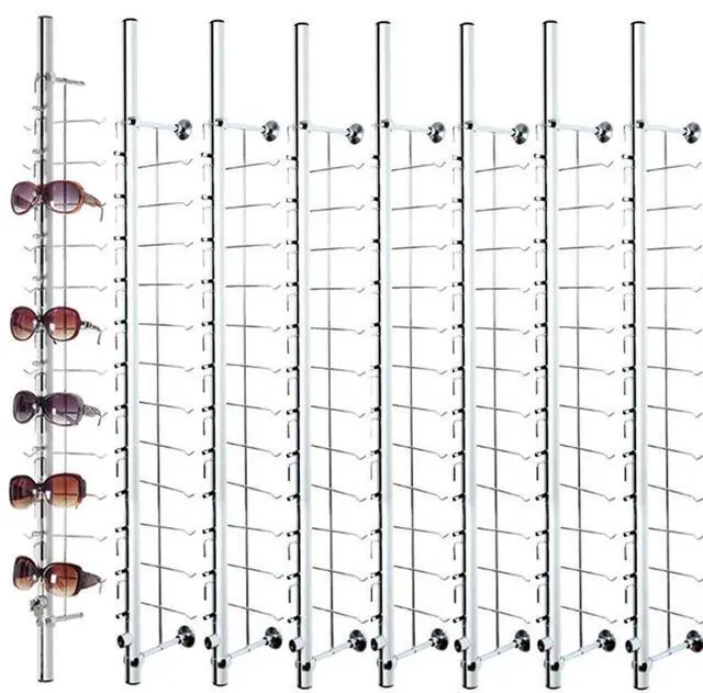 Main image of Sunglasses Rack Eyeglass Frame Stand 8pcs/set Lockable Sunglasses Holder Organizer Storage Eyewear Glasses Display Stand Decorative Display Rod
