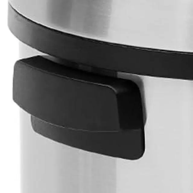 Alt view image 2 of 6 - 65 L Swing Open Trash Can, Commercial Grade Heavy Duty Brushed Stainless Steel Waste Bins, 17 gal Flip Top Lid Garbage Can, Outdoor | Home | Kitchen